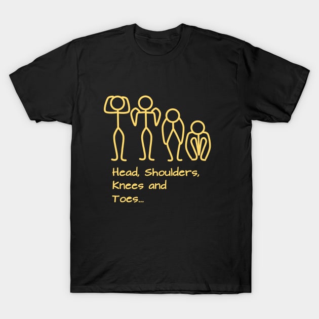 Stickman / Head, shoulders, knees and toes... T-Shirt by DesignTree